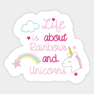 UNICORNS AND RAINBOWS Sticker